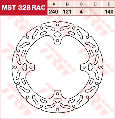 Lucas RACING Bremsscheibe starr MST328RAC