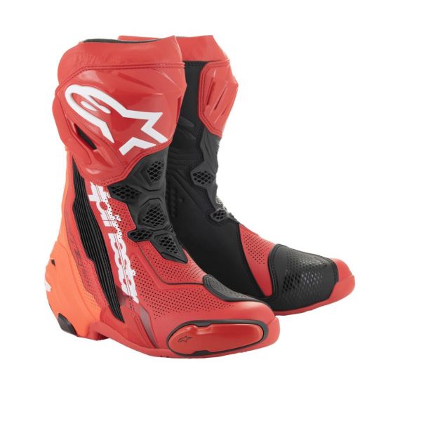 Alpinestars Supertech R Vented Stiefel Hellrot / Fluo-Rot