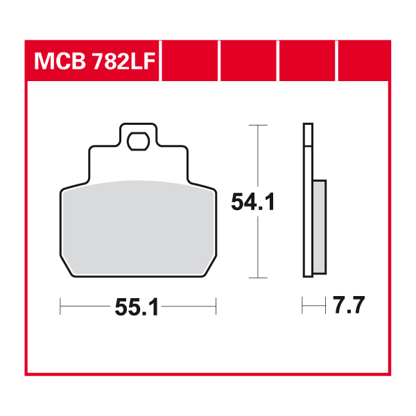 Lucas Scheibenbremsbelag MCB782