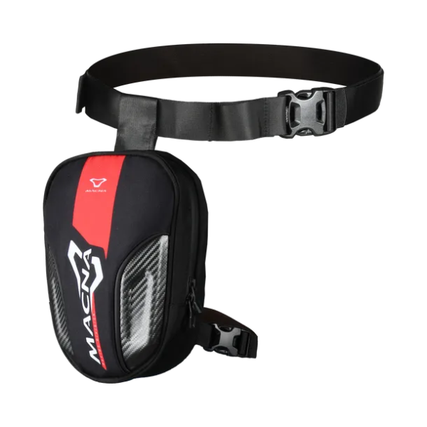 Macna Fasthorpe Leg Bag wasserdichte Beintasche Schwarz / Rot 4,5L