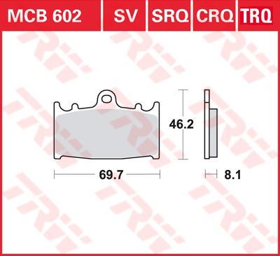 Lucas TRW Scheibenbremsbelag MCB602TRQ