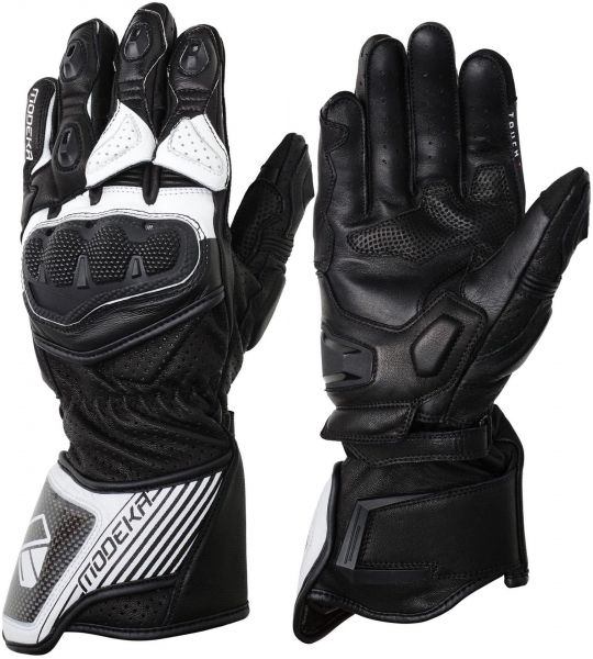 Modeka Evox Handschuhe Schwarz / Weiß