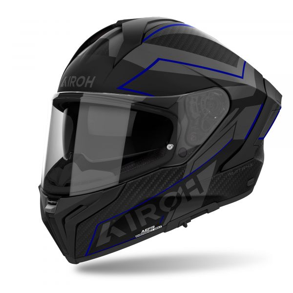 Airoh Matryx Sentinel Integralhelm Mattschwarz / Grau / Blau