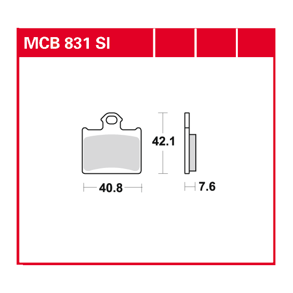 Lucas Scheibenbremsbelag MCB831SI