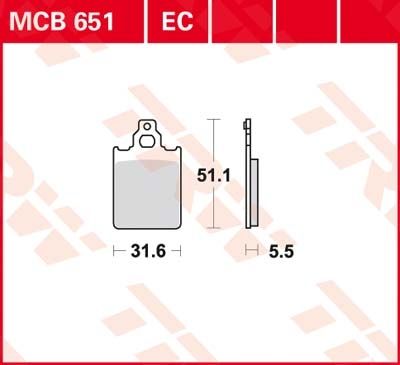 Lucas Scheibenbremsbeläge MCB651EC