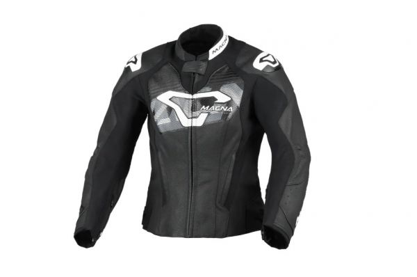 Macna Blitz Lederjacke Damen Schwarz / Weiß