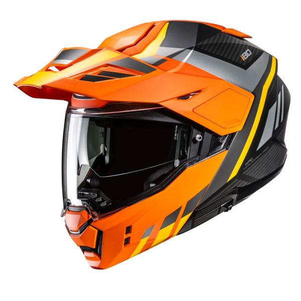 HJC i80 Klapphelm Imes MC7SF Orange / Grau / Schwarz