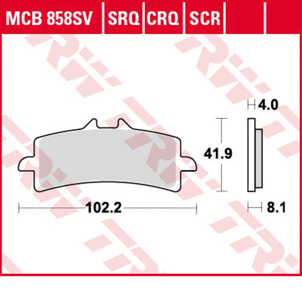 Lucas Scheibenbremsbeläge MCB858SRT
