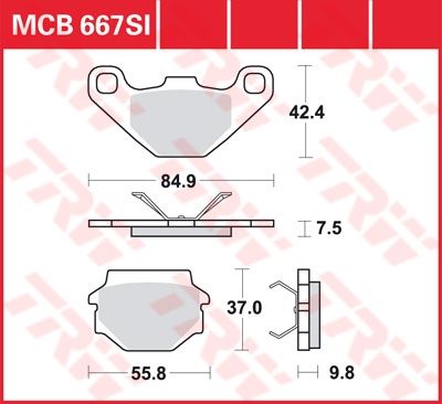 Lucas Scheibenbremsbelag MCB667SI