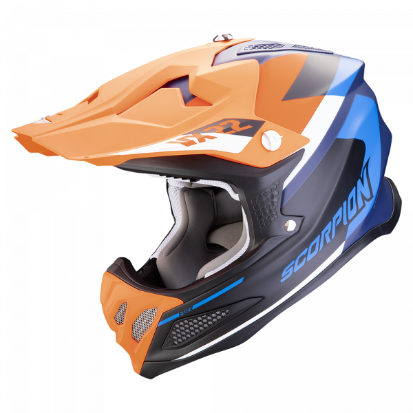 Scorpion VX-22 Air Crosshelm Beta Matt Blau / Orange (ECE 22-06)