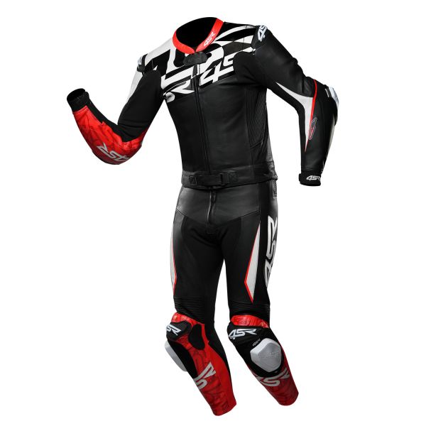 4SR RR Pista AR Lederkombi Zweiteiler Schwarz / Rot / Weiß