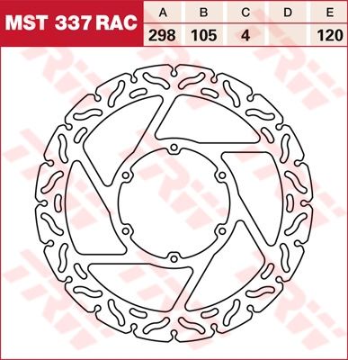 Lucas RACING Bremsscheibe starr MST337RAC
