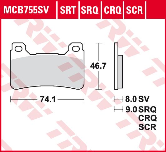 Lucas Scheibenbremsbeläge MCB755SCR