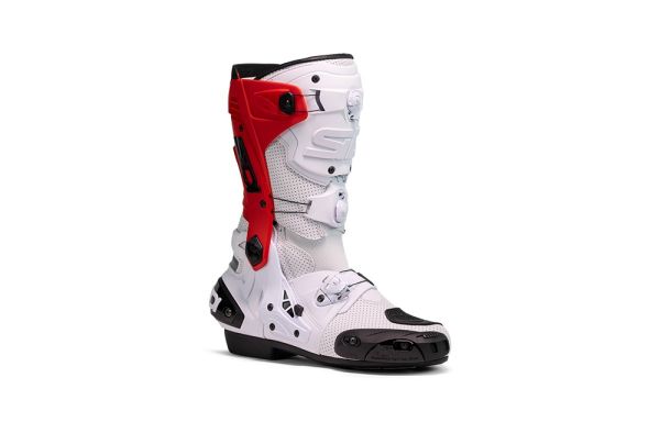 Sidi Rex Air Motorradstiefel Weiß Rot