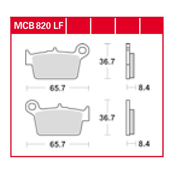 Lucas Scheibenbremsbelag MCB820