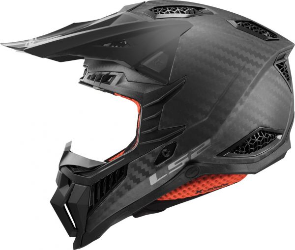 LS2 MX703 Carbon X-Force FIM Motocross Helm Solid Matt Schwarz - ECE 22-06