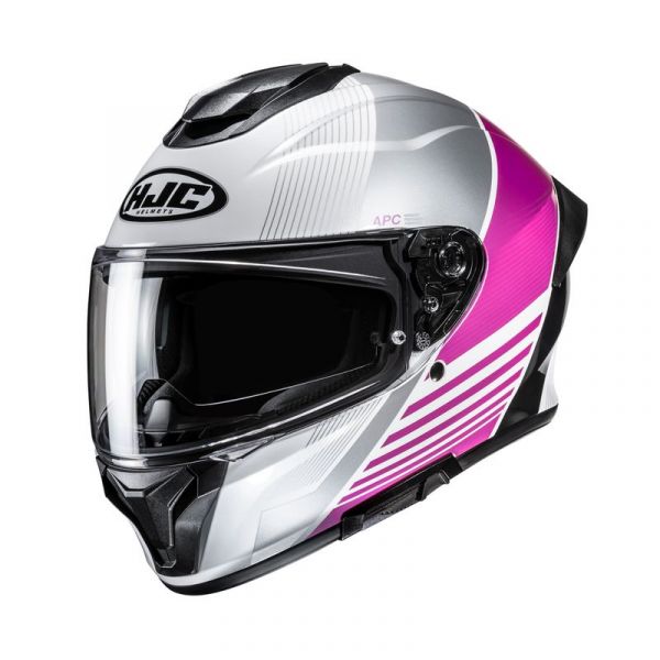 HJC C71 Integralhelm Morix MC8 Weiß / Silber / Pink
