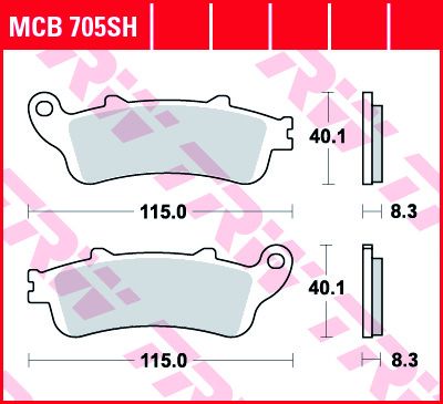 Lucas Scheibenbremsbelag MCB705SH