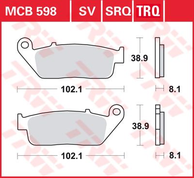 Lucas TRW Scheibenbremsbelag MCB598TRQ