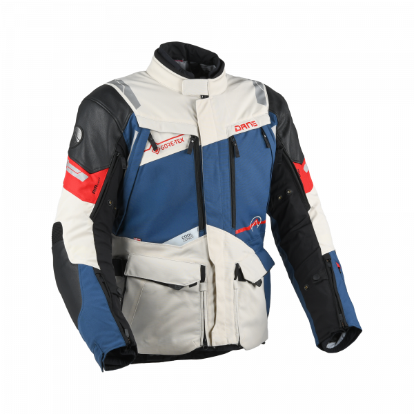 Dane Eventry Gore-Tex Textiljacke Blau / Weiß / Rot