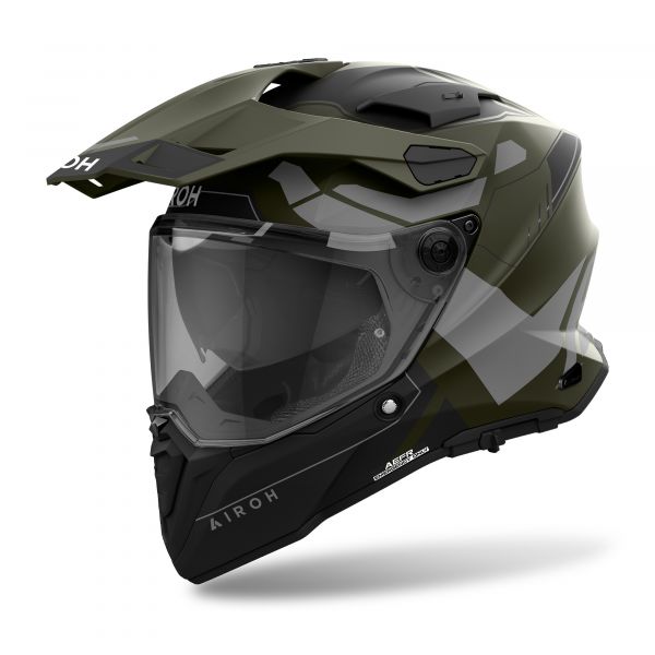 Airoh Commander 2 Reveal Adventurehelm Matt Military Grün / Schwarz / Grau