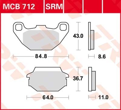 Lucas Scheibenbremsbeläge MCB712SRM