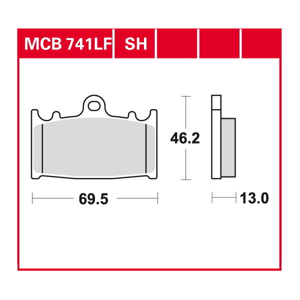 Lucas Scheibenbremsbelag MCB741