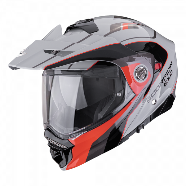 Scorpion ADX-2 Klapphelm Kamps Grau / Rot