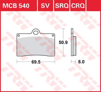 Lucas Scheibenbremsbelag MCB540CRQ