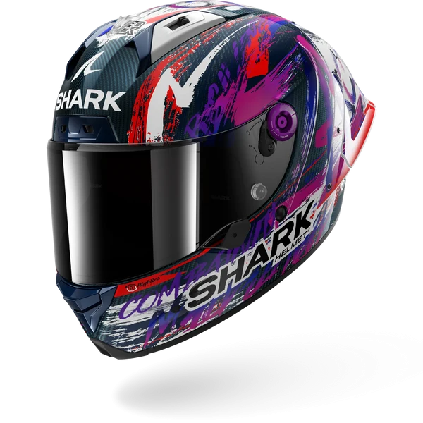 Shark Aeron GP Integralhelm FIM Racing #1 Replica Zarco Signature Carbon Weiß / Violet