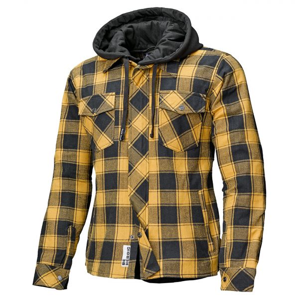 Held Lumberjack II Flanellhemd Textiljacke Schwarz / Gelb
