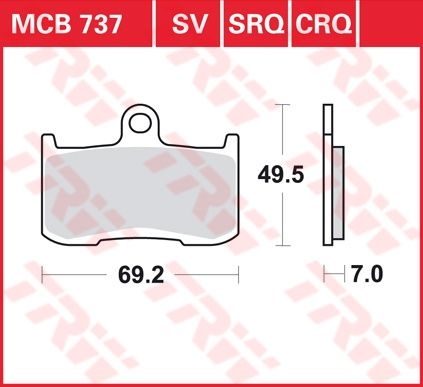 Lucas Scheibenbremsbelag MCB737