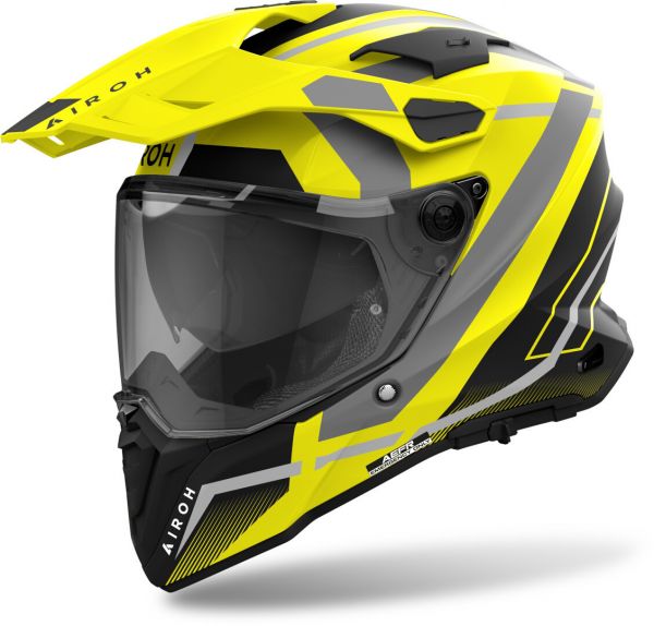 Airoh Commander 2 Adventurehelm Mavick Matt Fluo Gelb / Schwarz / Grau