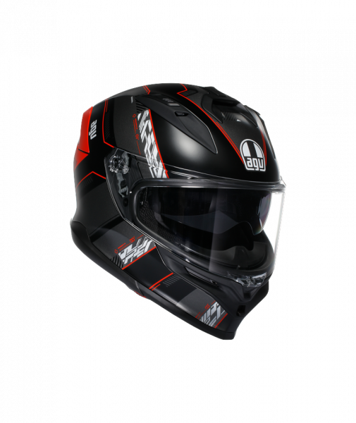 AGV K7 Kyber Integralhelm Mattschwarz / Rot