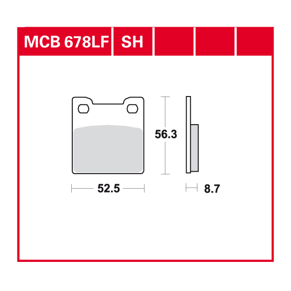 Lucas Scheibenbremsbelag MCB678SH