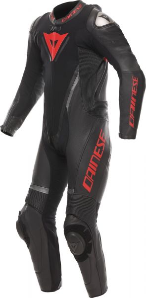 Dainese Demon Sprint Einteiler Lederkombi Schwarz / Schwarz / Lavarot