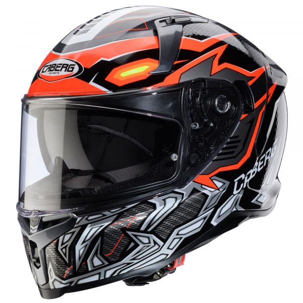 Caberg Avalon X Gurkha Integralhelm Schwarz Grau Fluoorange