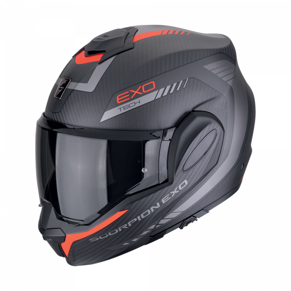Scorpion EXO-Tech Evo Carbon Cosy Mattschwarz / Rot (ECE 22-06