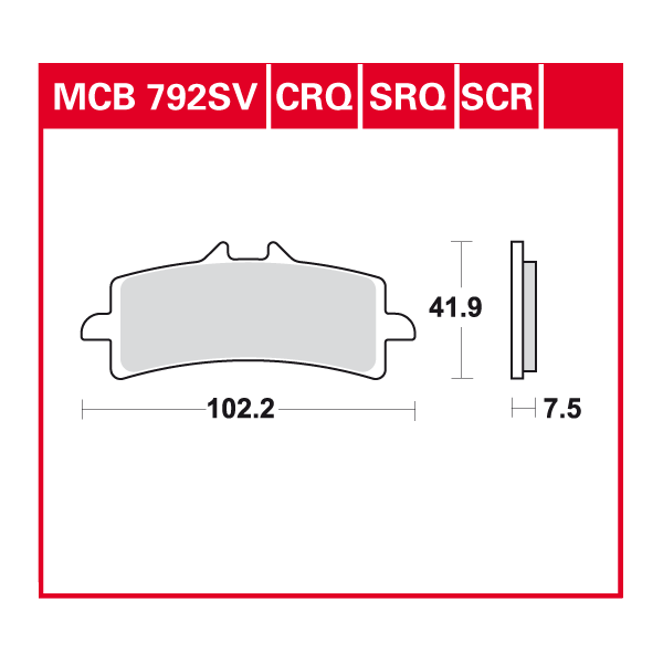 Lucas Scheibenbremsbelag MCB792SV
