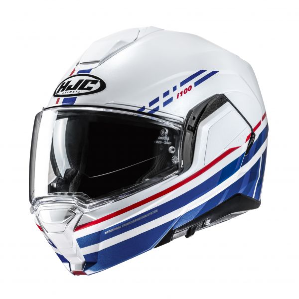 HJC i100 Klapphelm Sysma MC21 Weiß / Blau / Rot