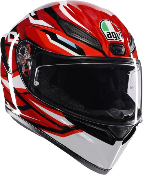 AGV K1 S Lion Integralhelm Schwarz / Rot / Weiß