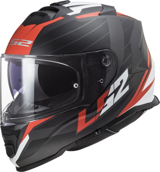 LS2 FF800 Storm II Integralhelm Nerve Matt Schwarz / Rot - ECE 22-06