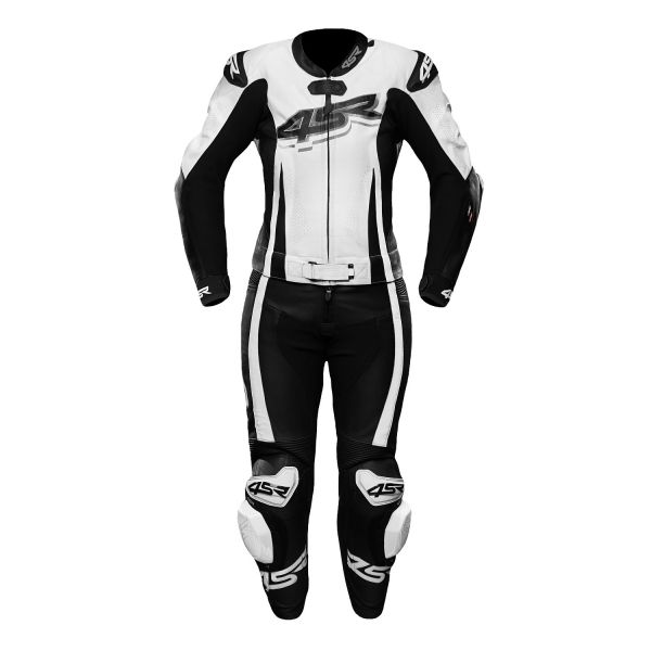 4SR RR Lady Power AR Lederkombi Damen Schwarz / Weiß