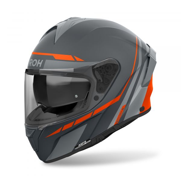 Airoh Spark 2 Spinner Integralhelm Mattschwarz / Grau / Orange