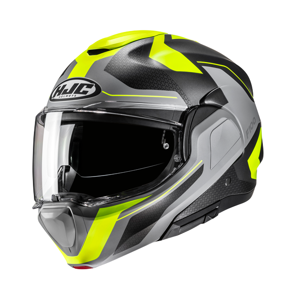 HJC F100 Klapphelm Bios MC3HSF Mattschwarz / Grau / Neongelb