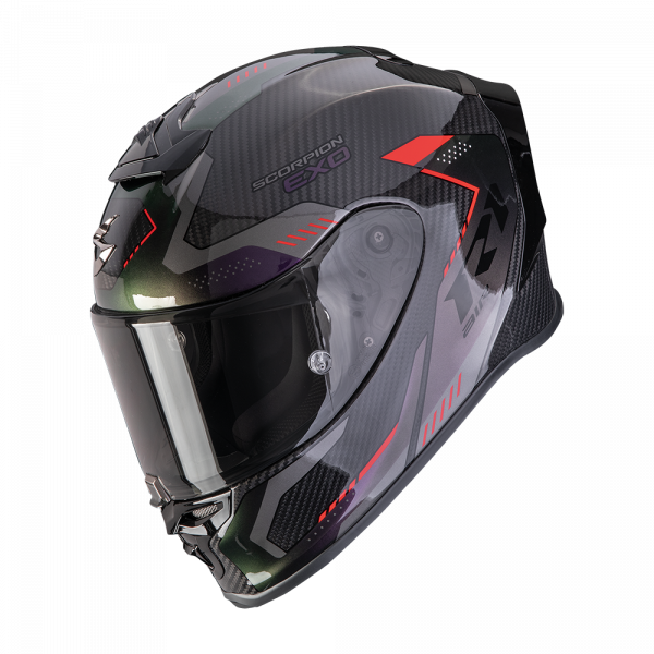 Scorpion EXO-R1 EVO Carbon Air Integralhelm Propel Schwarz / Chamäleon (ECE 22-06)