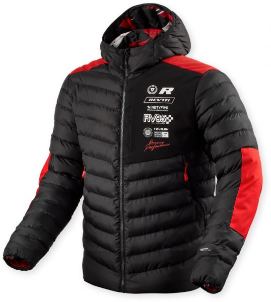 REV'IT! Payload Midlayer Motorradjacke Schwarz / Rot