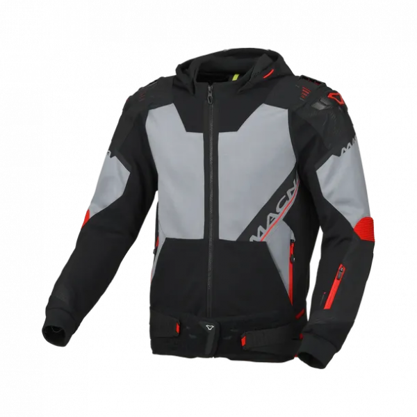 Macna Phantomax Jacke Schwarz / Grau / Rot
