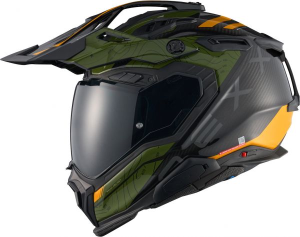 NEXX X.WED3 Adventurehelm Furka Carbon Grün / Gelb