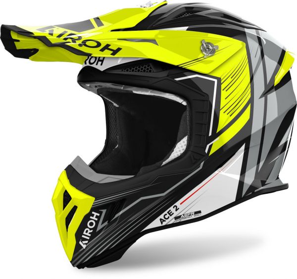 Airoh Aviator Ace 2 Crosshelm Engine Glanz Gelb
